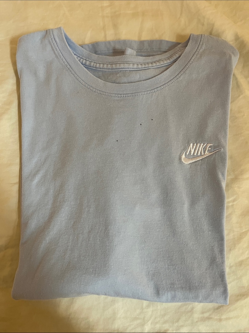 Nike Short-Sleeve Tee in Light Blue with White Swoosh XL